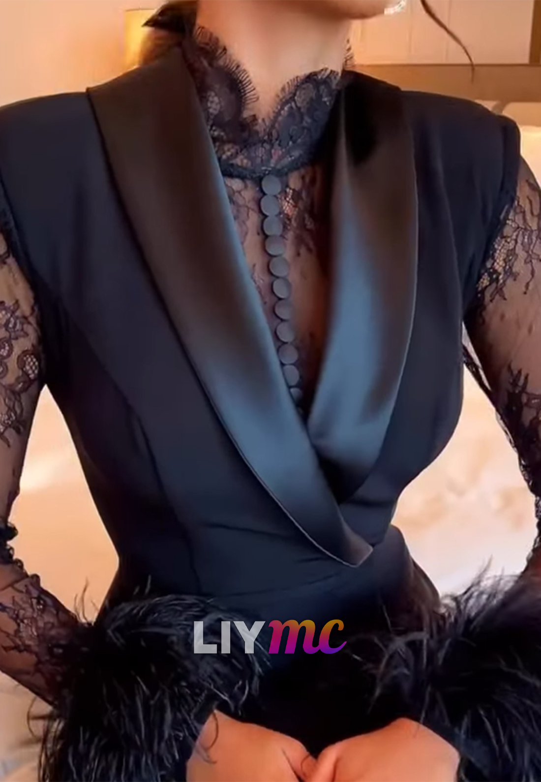Blazer V-Neck Lace Appliques Sheath Cocktail Dress