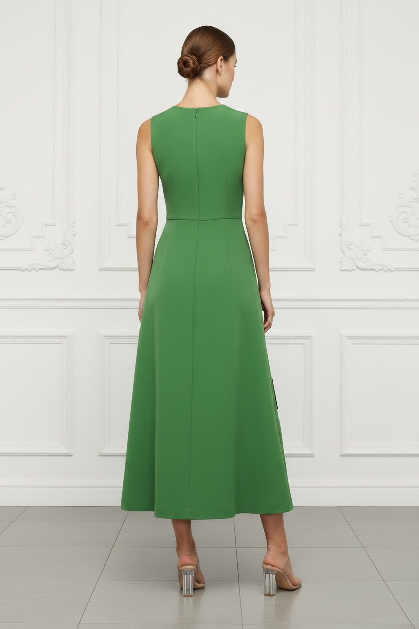 Scoop Sleeveless Appliques A-Line Cocktail Dress
