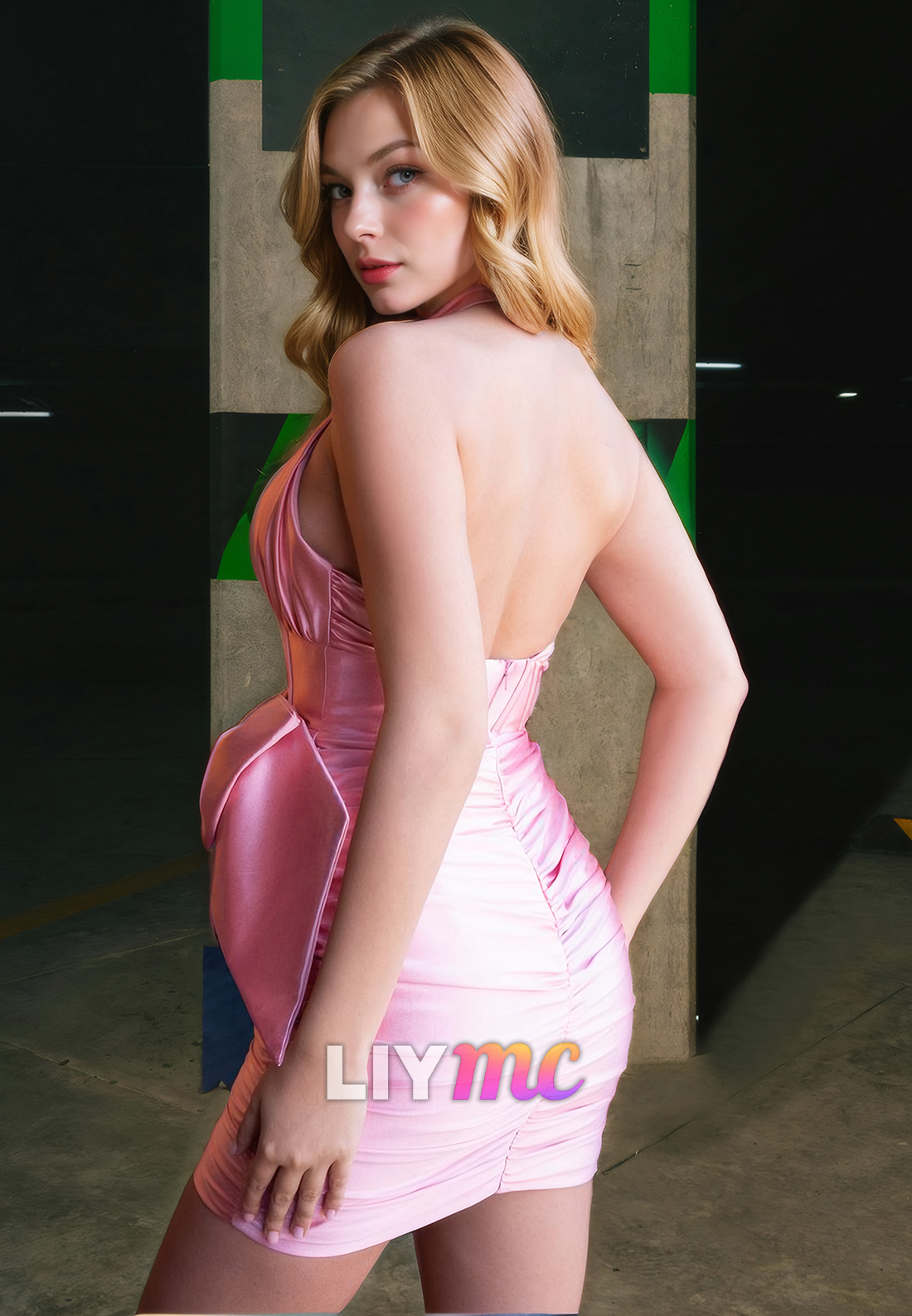 V-Neck Sleeveless Bowknot Ruched Sheath Short Homecoming Dress