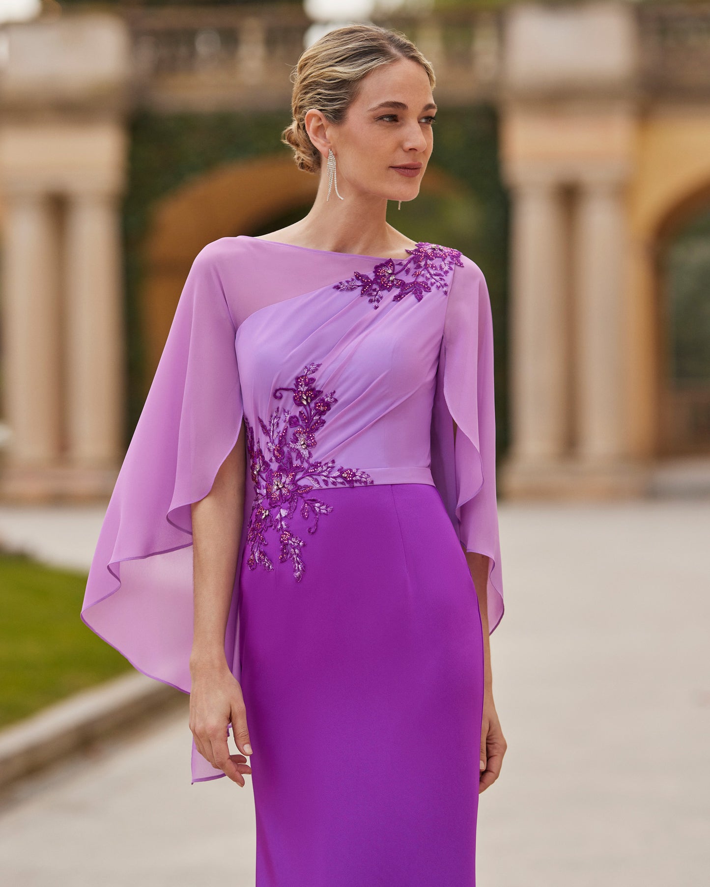Scoop Long Sleeves Appliques Sheath Mother of Bride Dress Cocktail Dress