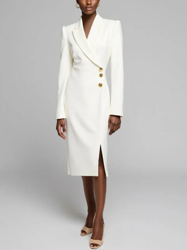 White Work Blazer Dress