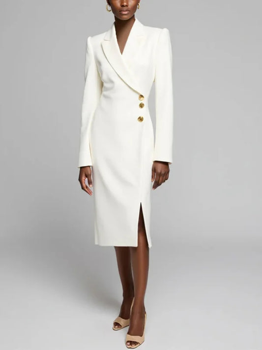 White Work Blazer Dress