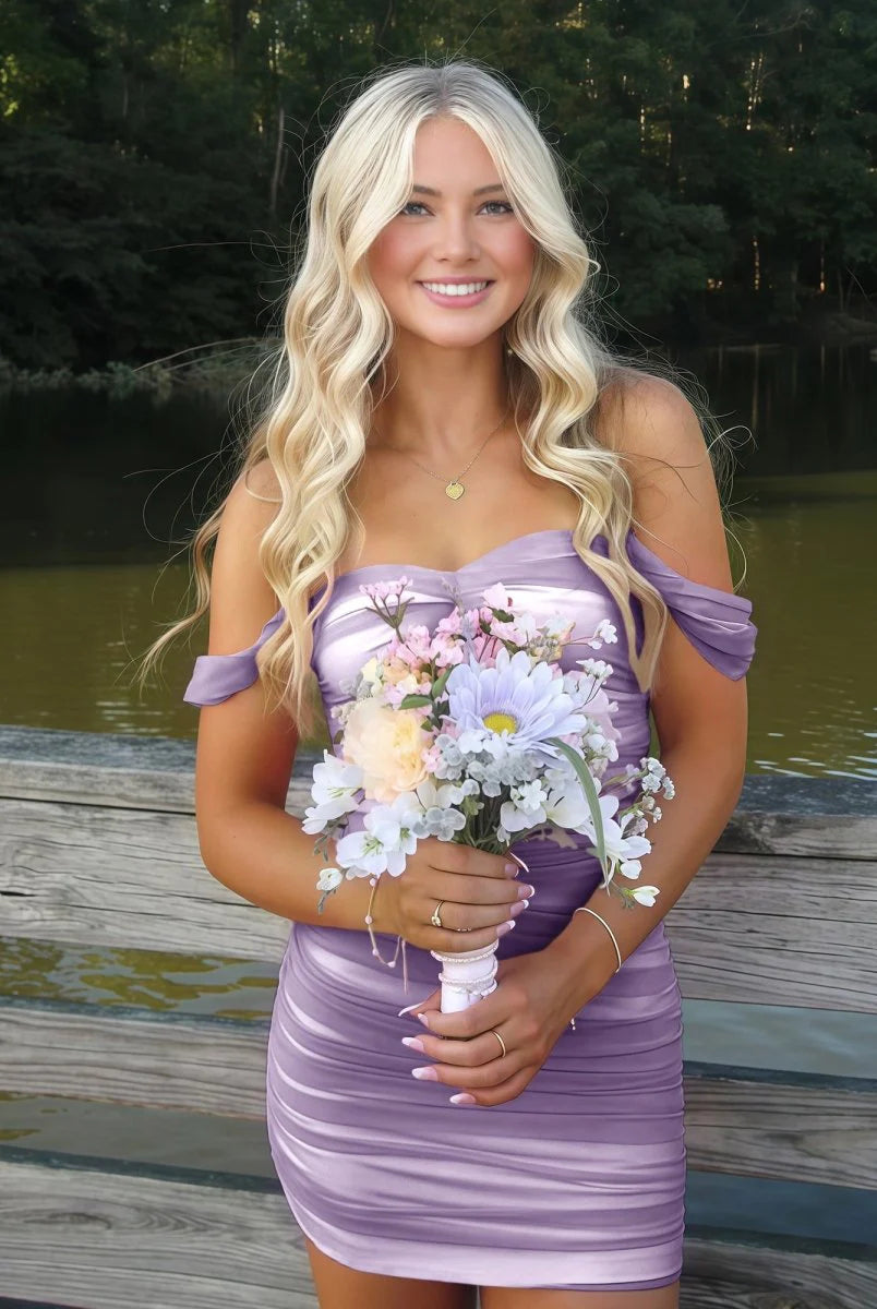 Sweetheart Pleated Fitted Bodycon Sheath Party Homecoming Dress