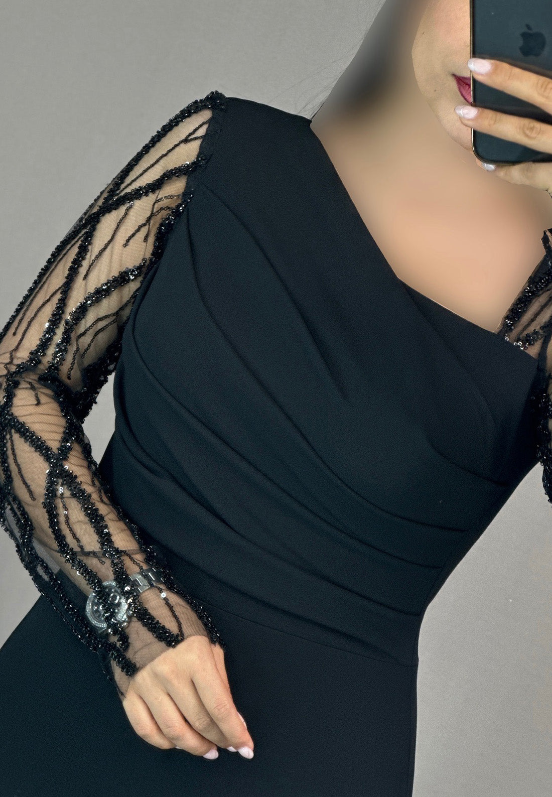 Asymmetrical Long Sleeves Sleek Mermaid Mother of Bride Dress