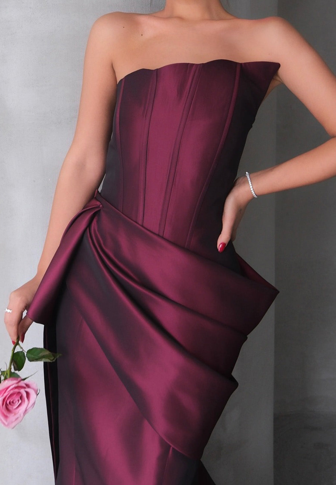 Asymmetrical Sleeveless Pleated Sheath Evening Dress