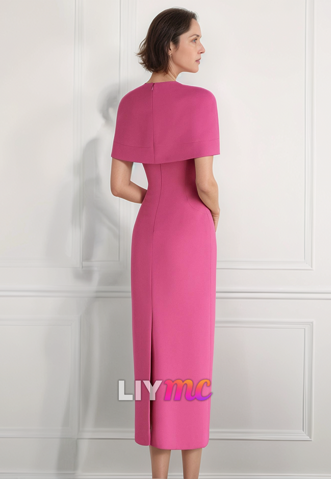 Bateau Sleeveless Sleek Ankle-Length Sheath Mother of Bride Dress