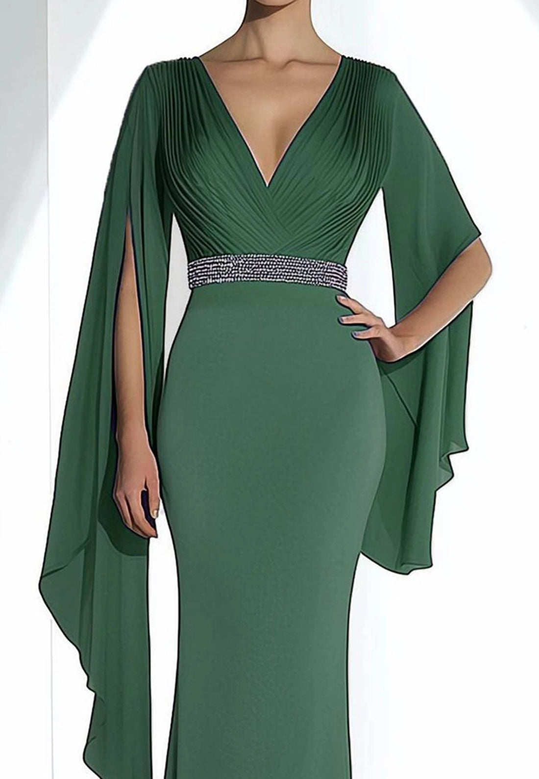 Formal Work Party Boat Neck Royal Blue Sleeveless Belted Slit Midi Dress