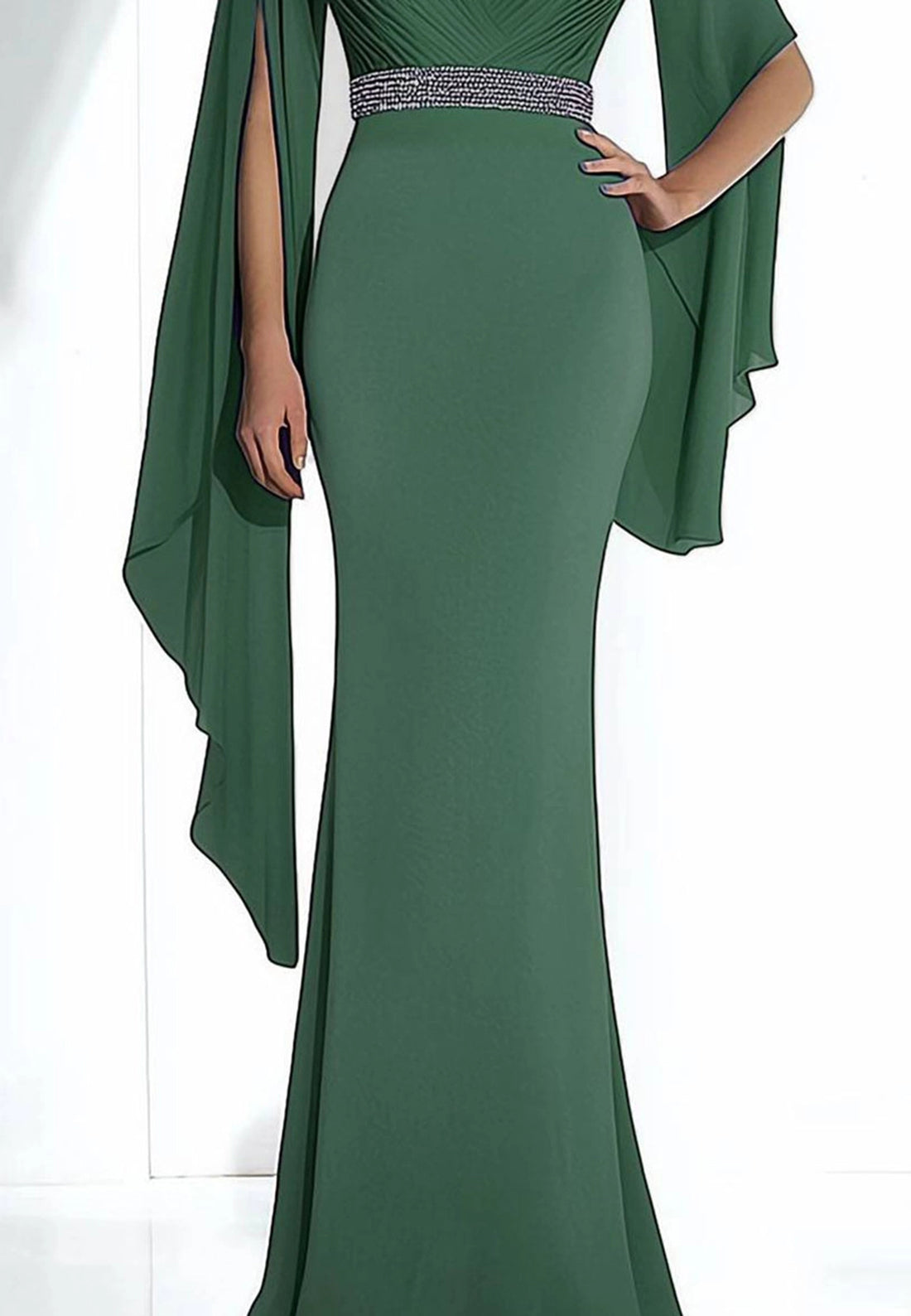 Formal Work Party Boat Neck Royal Blue Sleeveless Belted Slit Midi Dress