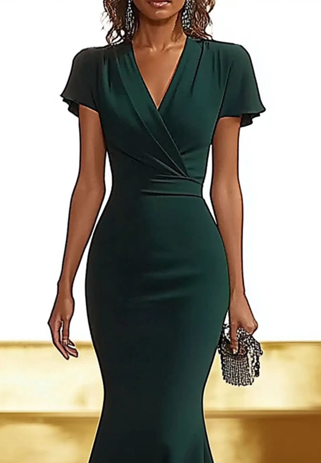 Formal Work Party Boat Neck Royal Blue Sleeveless Belted Slit Midi Dress