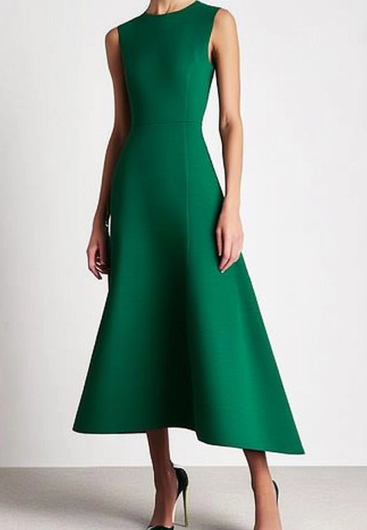 Formal Party Business Work Velvet V Neck Ruffle Maxi Sloping Shoulder