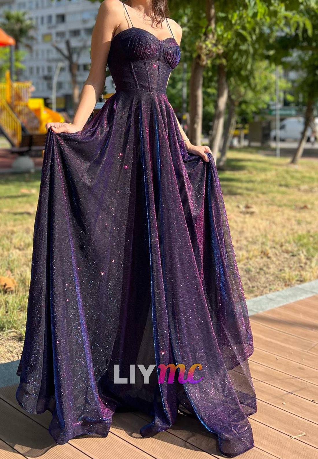 Sweetheart Sleeveless Pleated A-Line Prom Dress