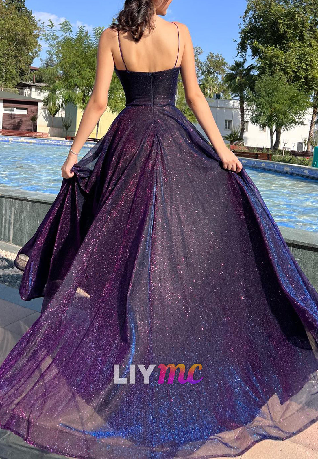 Sweetheart Sleeveless Pleated A-Line Prom Dress