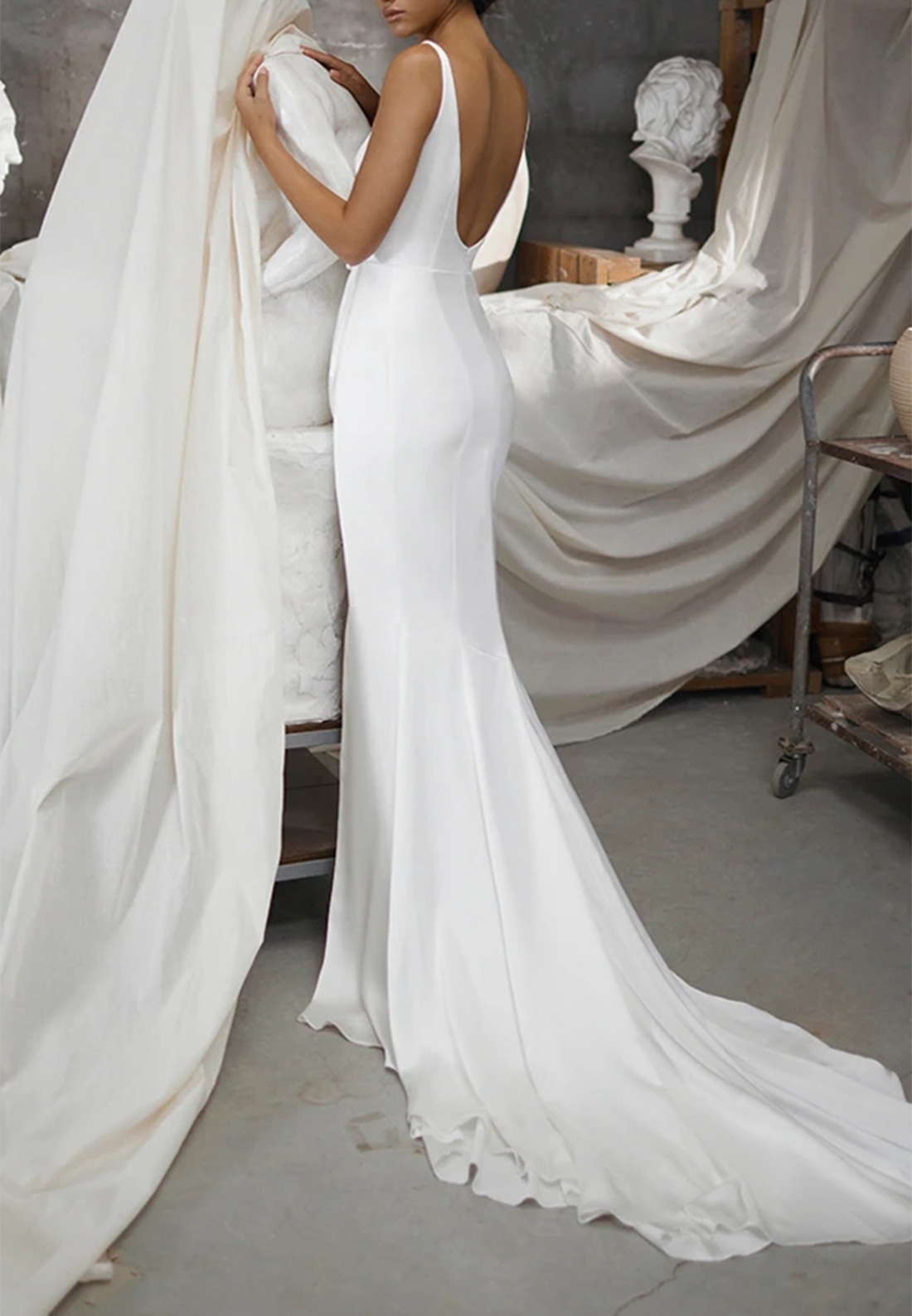 Sweetheart Straps Sleeveless Sleek Ruched Sheath Beach Wedding Dress