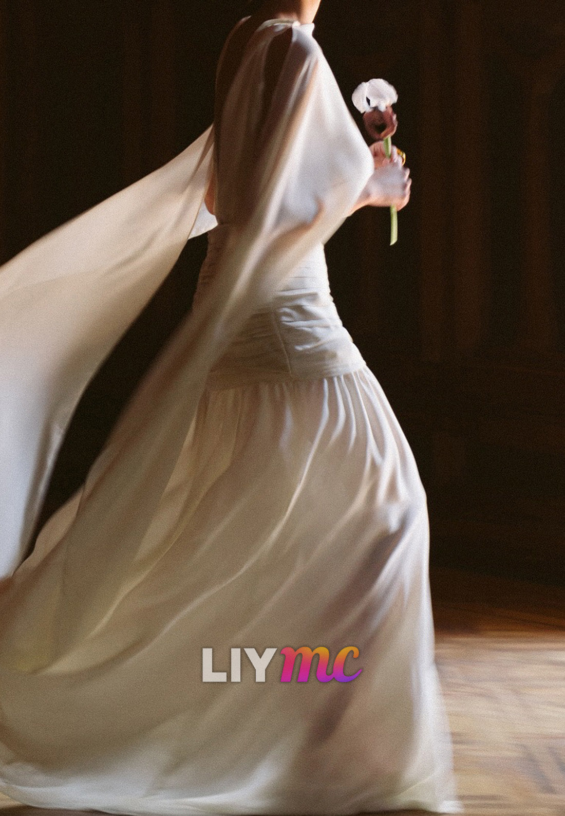 Halter Sleeveless Pleated Chiffon A-Line Party Dress