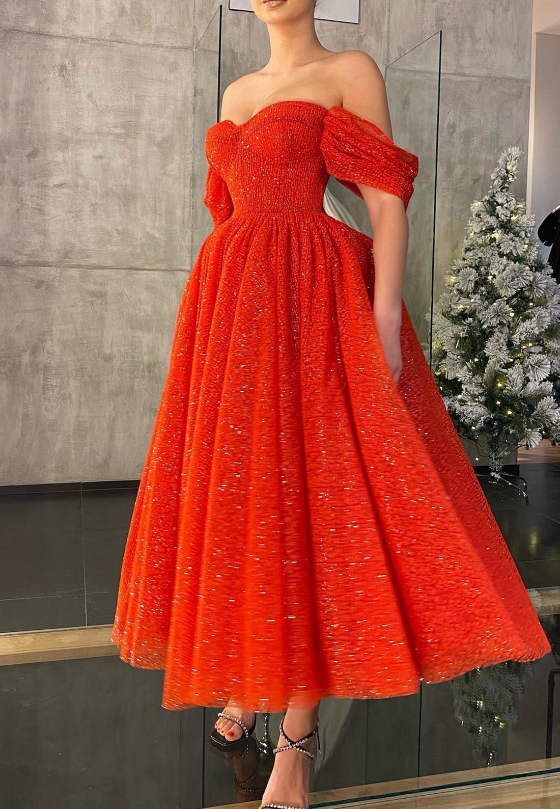 Sweetheart Sleeveless Strapless Tulle Pleated A-Line Prom Dress