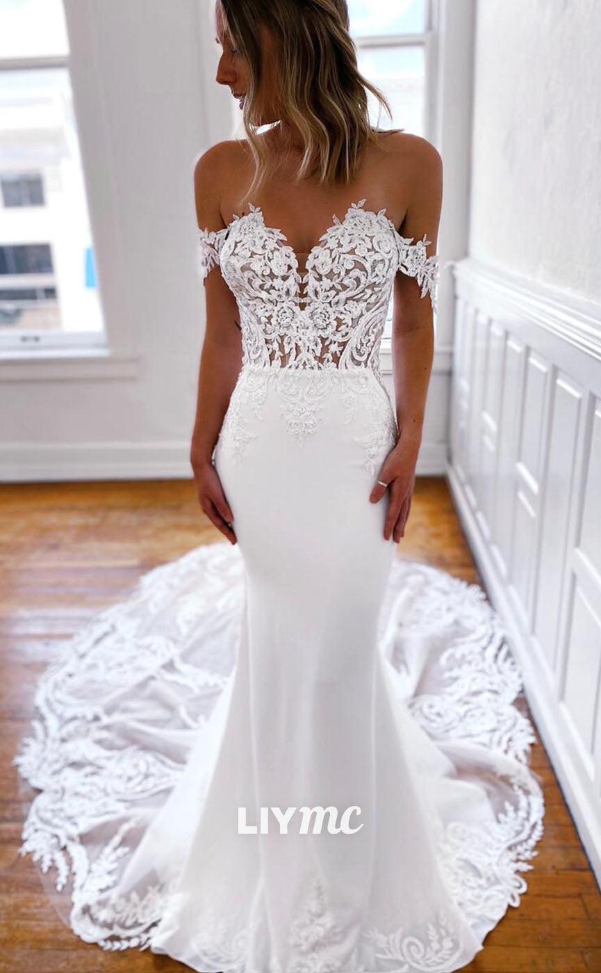 mermaid trumpet satin wedding dress Trumpet-Mermaid Court Train Lace Stretch Satin Wedding Dress COCOMELODY CW3137, 35 Days / As Picture:Ivory/Sand / US6-UK8-EUR36