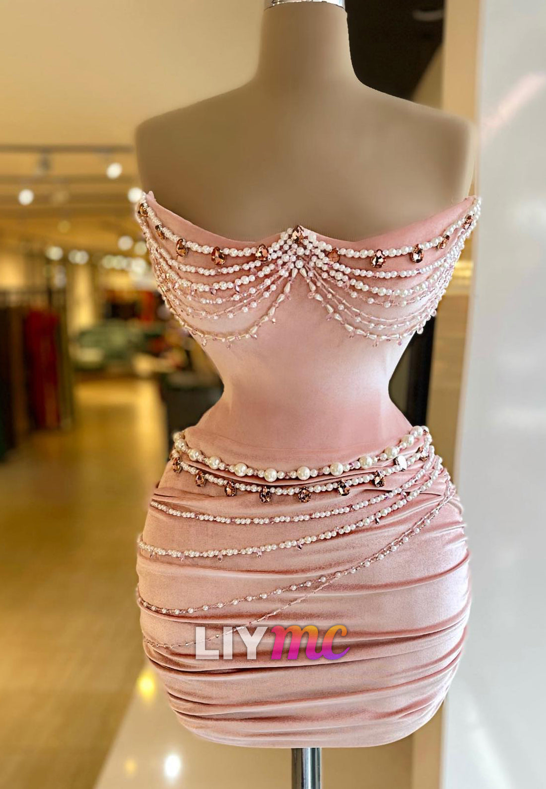 Off-Shoulder Beaded Pleated Sheath Party Homecoming Dress