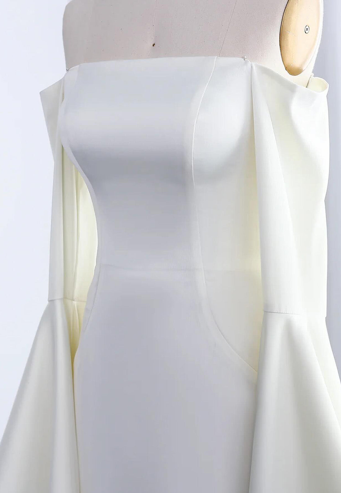 Off-Shoulder Long Sleeves Sleek Mermaid Formal Dress