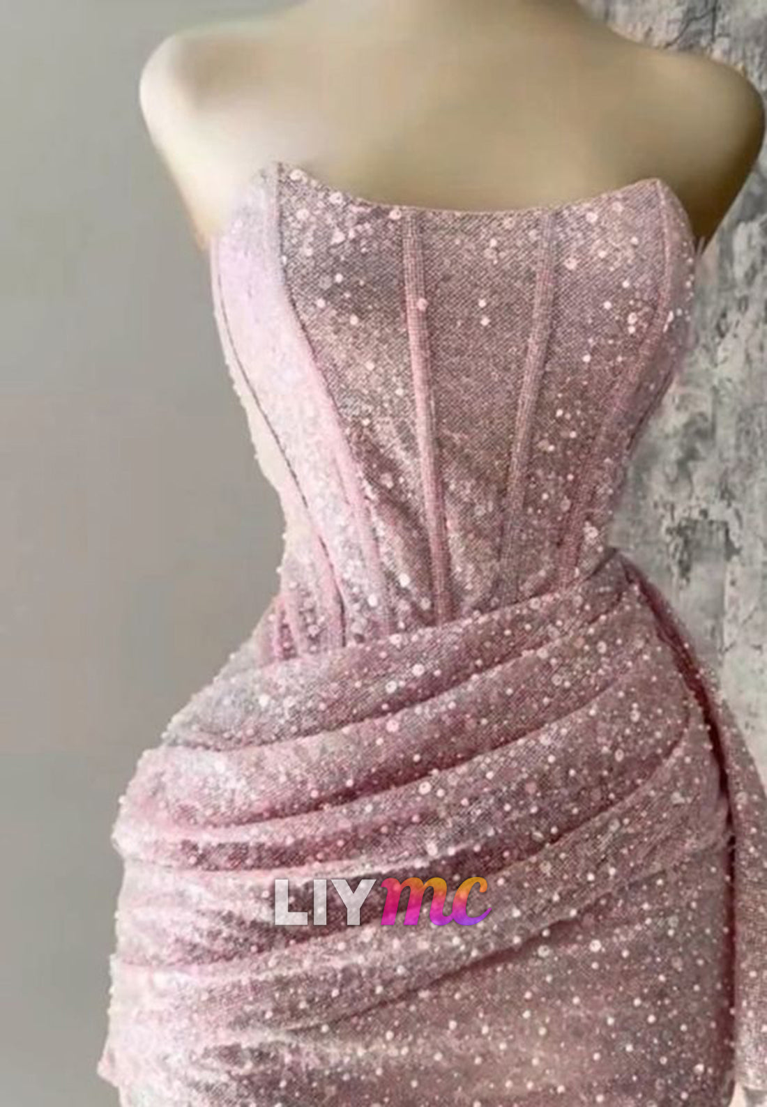 Off-Shoulder Pleated Sequins Sheath Short Party Homecoming Dress