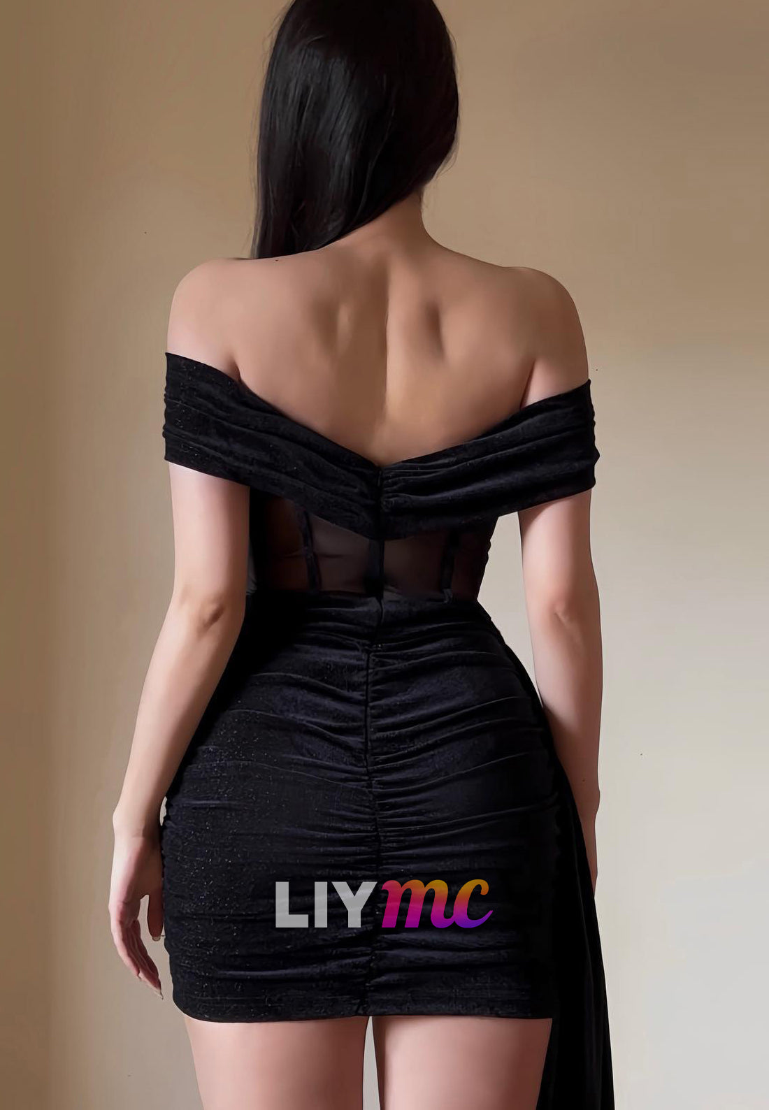 Off-Shoulder Pleated Sheath Party Homecoming Dress