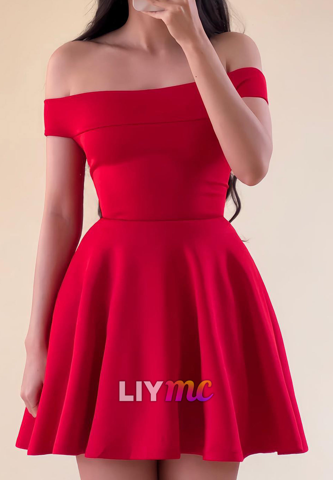 Off-Shoulder Sleek A-Line Party Homecoming Dress