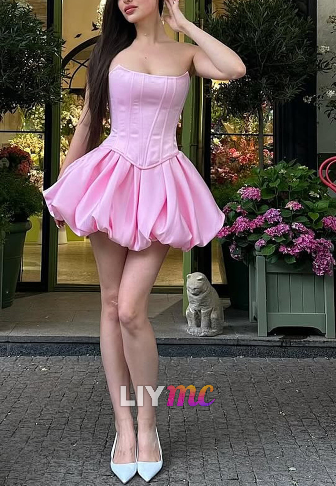 Off-Shoulder Sleeveless Pleated A-Line Party Homecoming Dress