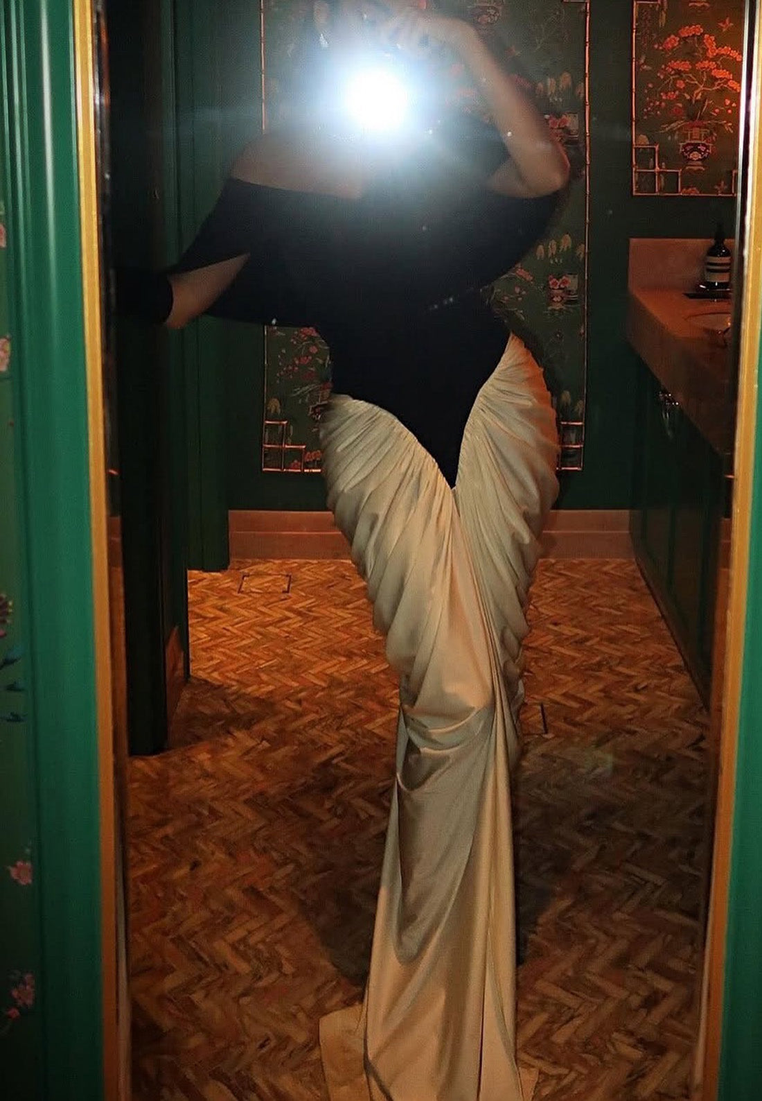 Off-Shoulder Strapless Pleated Mermaid Evening Dress