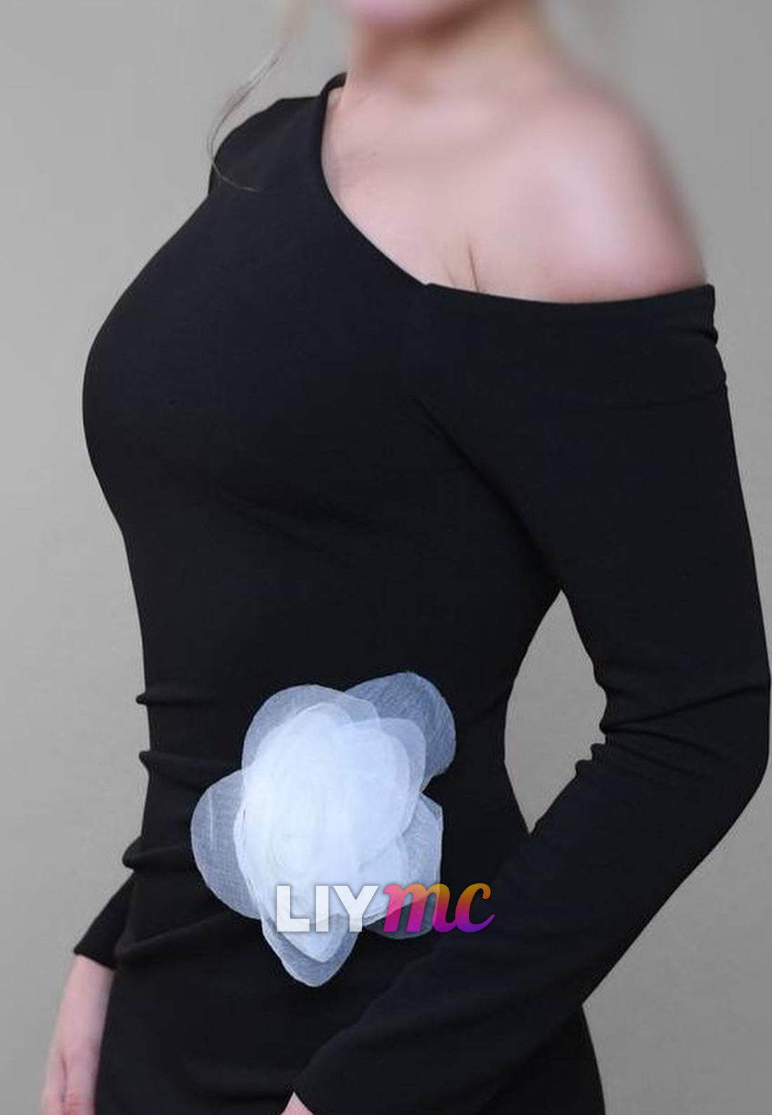 One Shoulder Long Sleeves Sleek Mermaid Formal Dress