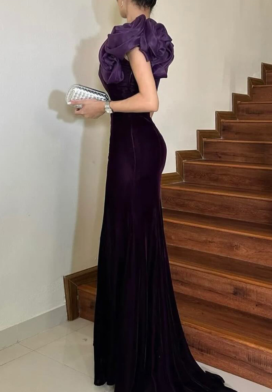 One Shoulder Sleeveless Sleek Mermaid Evening Dress