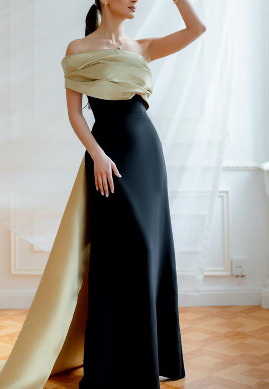 One Shoulder Sleeveless Sleek Sheath Evening Dress