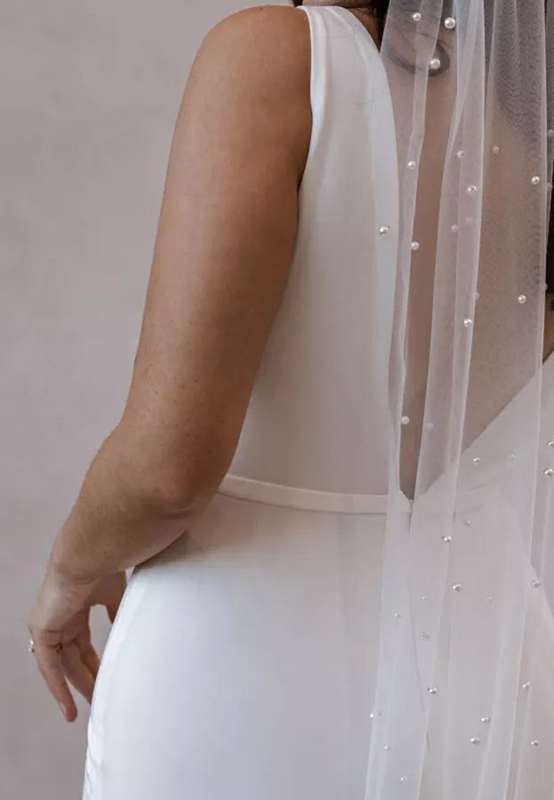 V-Neck Sleeveless Sleek Satin Mermaid Beach Wedding Dress
