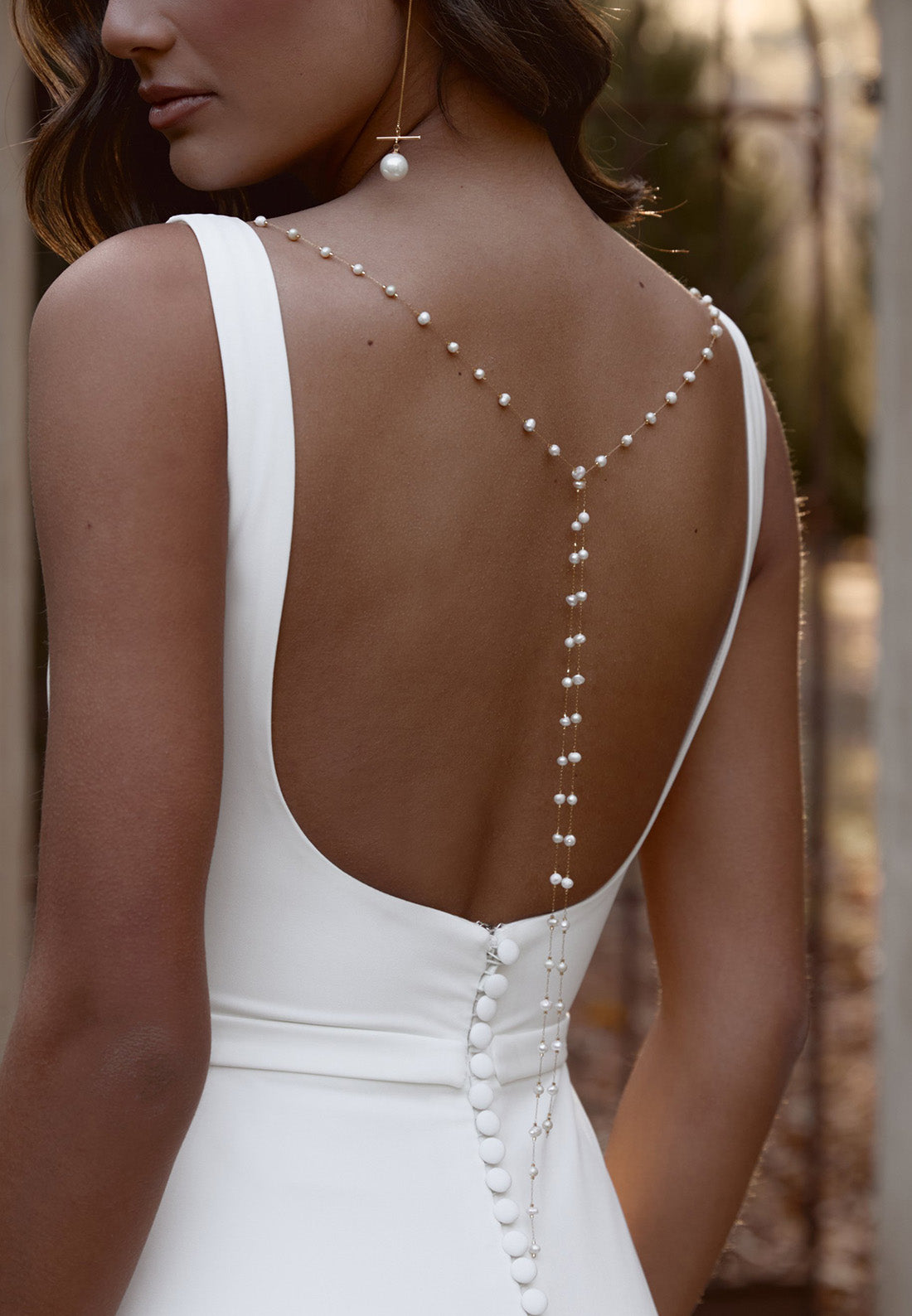 Square Straps Sleek Mermaid Beach Wedding Dress