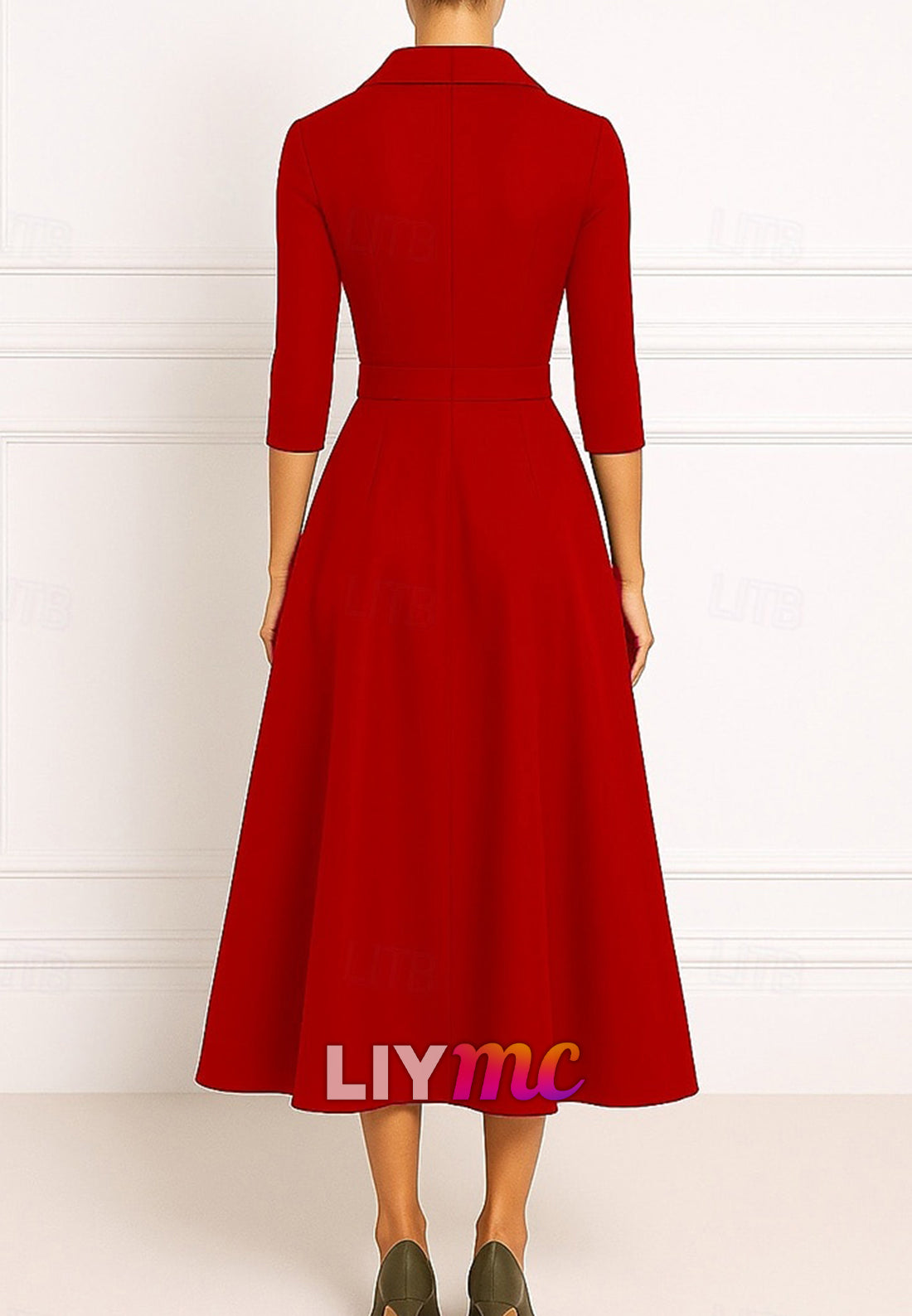Portrait Collar A-Line Cocktail Dresses Elegant Dress Formal Wedding Guest Dress