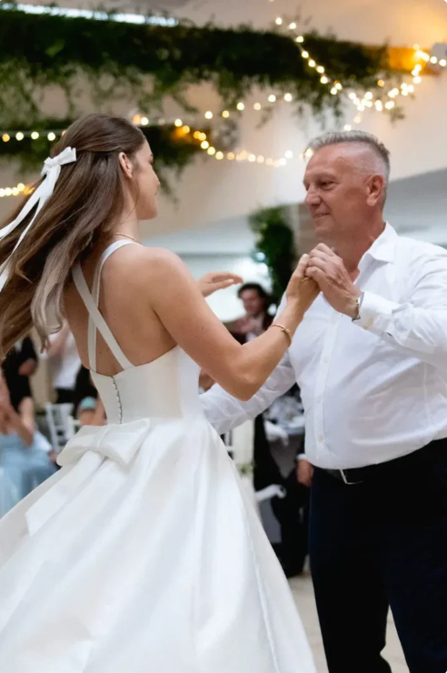 Elegant Simple White Square-neck Straps A-Line Ankle-length Wedding Dress