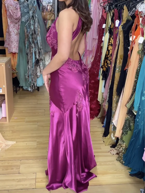 Fancy Mermaid Spaghetti Straps Green Backless Long Prom Dress Evening Dress Formal Dress