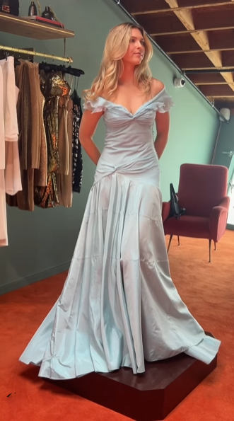 Classy Mermaid Off The Shoulder Light Sky Blue Evening Dress Prom Dresses