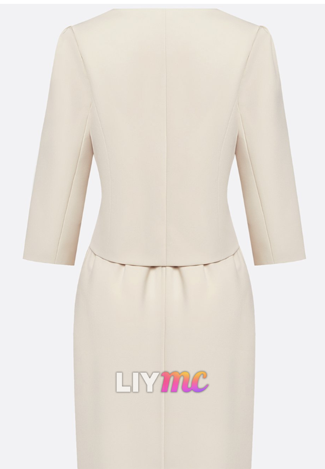 Scoop Long Sleeves Two Piece Sheath Cocktail Dress