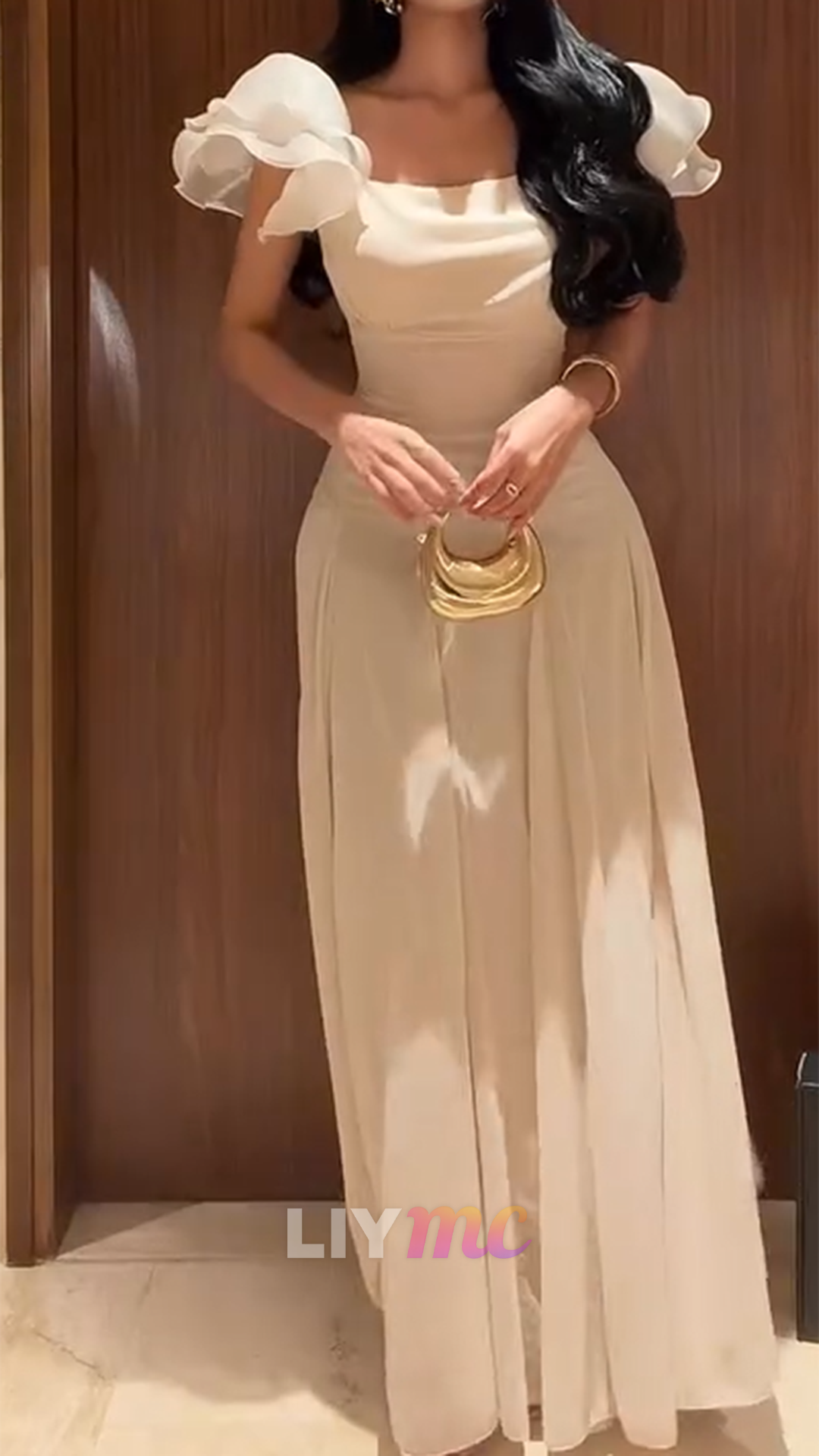 Scoop Short Sleeves A-Line Formal Party Dress