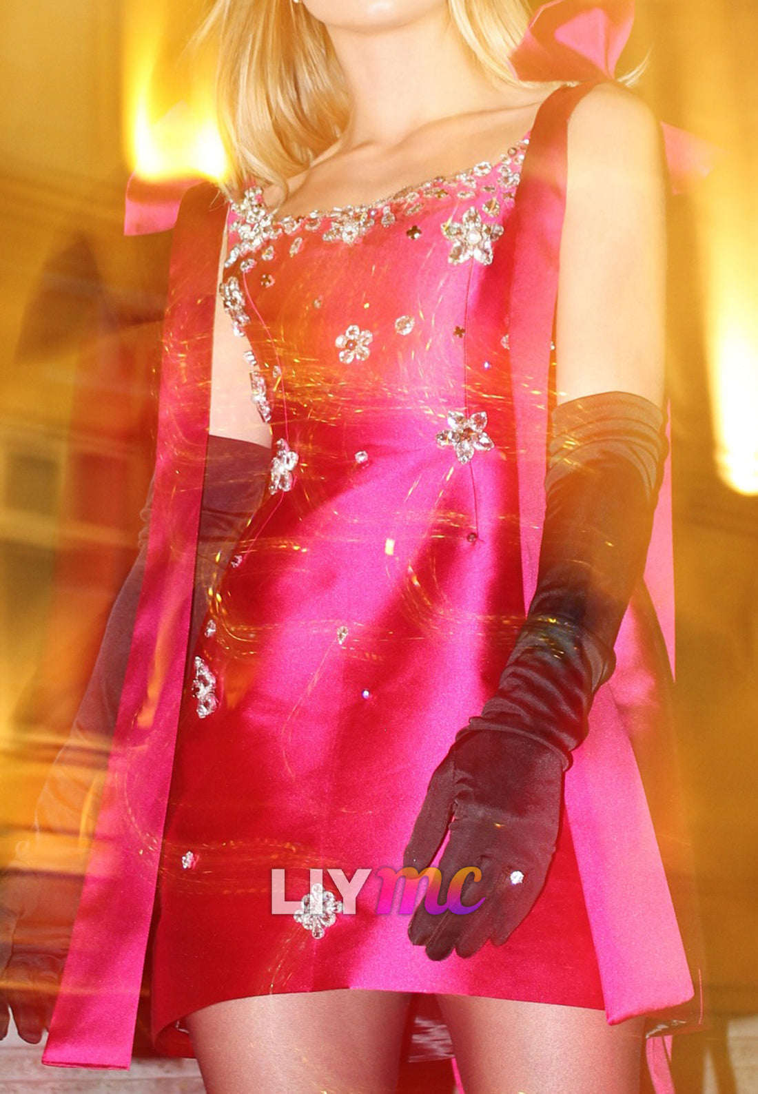 Scoop Straps Beaded Sheath Sparkly Short Party Homecoming Dress