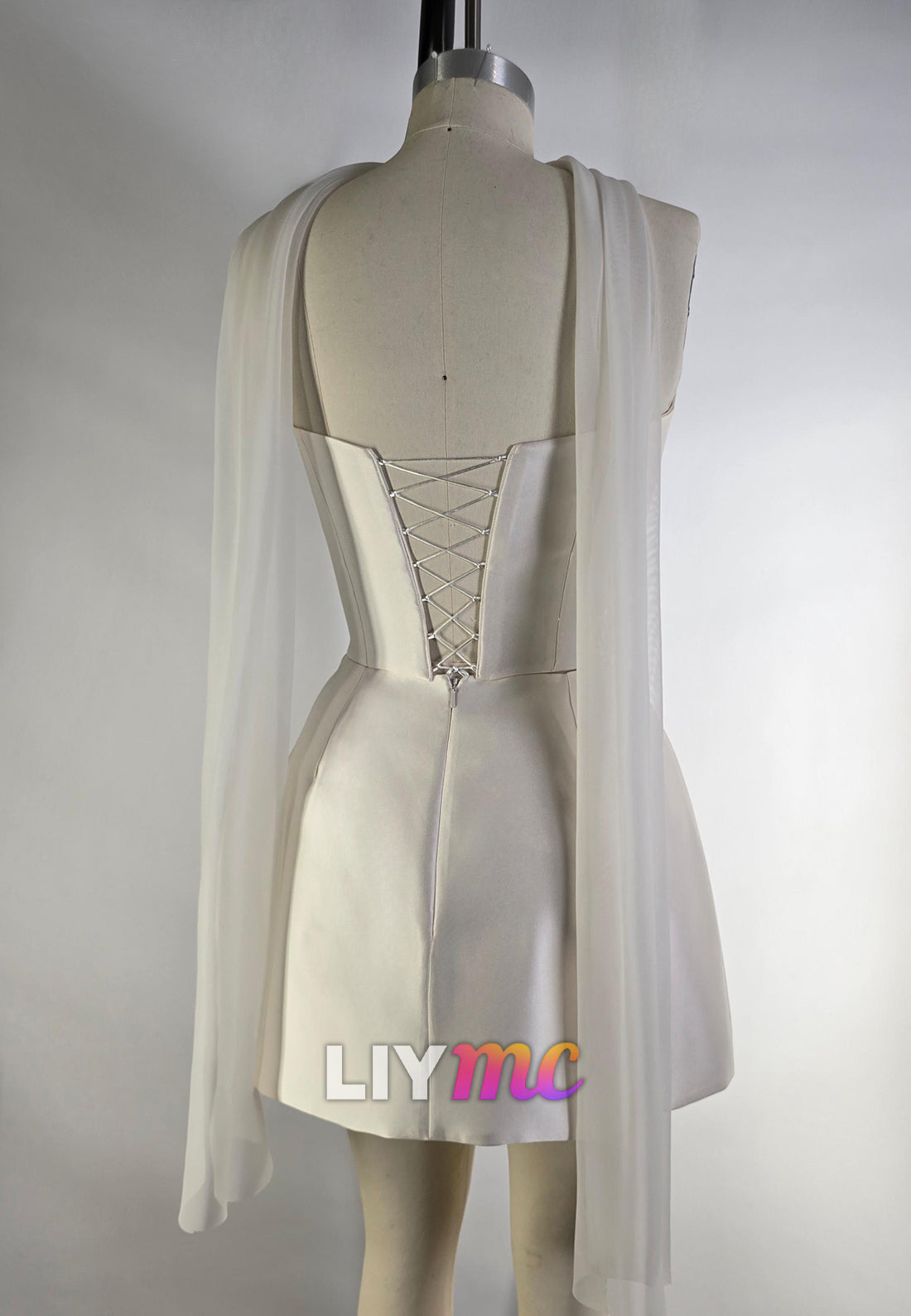 Semi-Sweetheart Satin Appliques Sleek A-Line Party Dress
