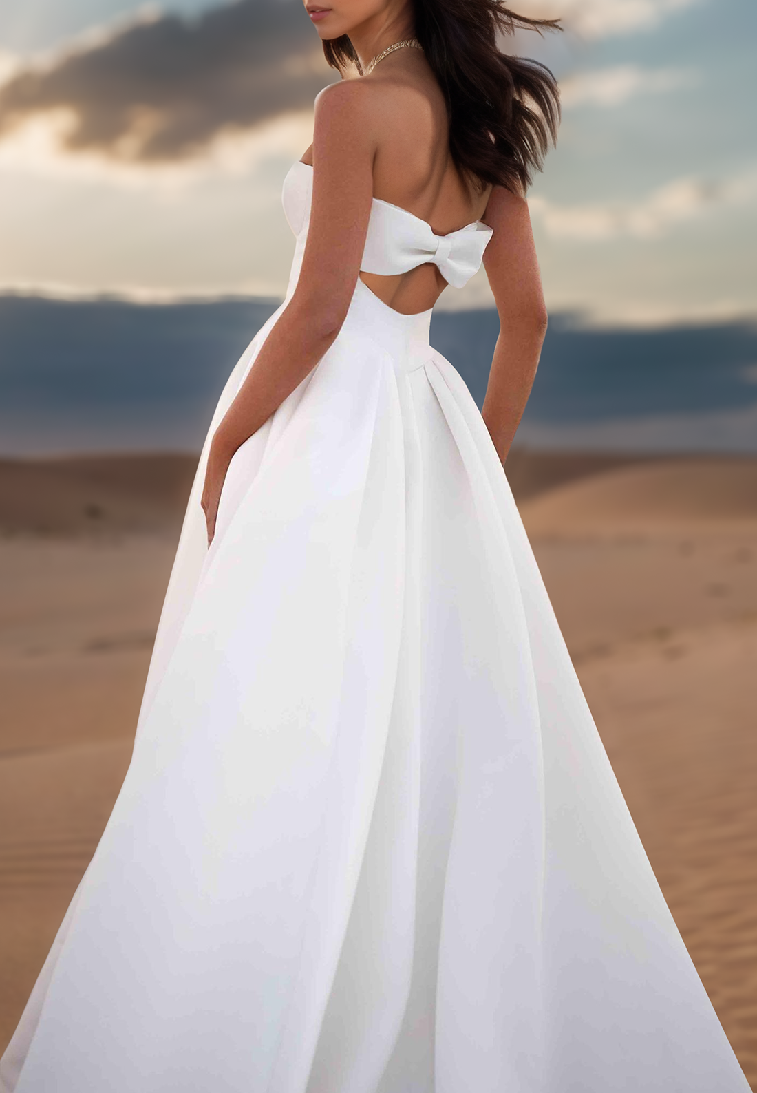 Semi-Sweetheart Sleeveless Sleek Pleated Satin A-Line Wedding Dress