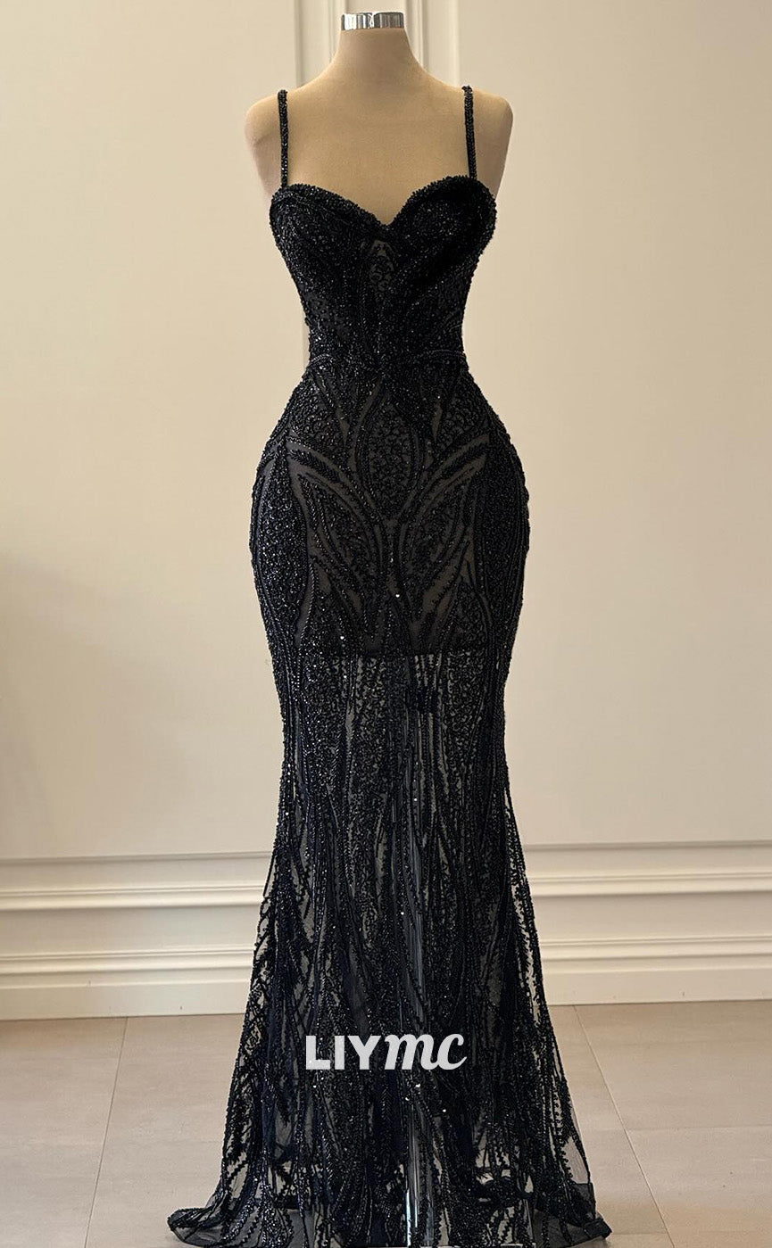 LP1829 - Semi-Sweetheart Straps Appliques Beaded Sheath Mermid Prom Dr Liymc LP1829 - Semi-Sweetheart Straps Appliques Beaded Sheath Mermid Prom Dr Liymc