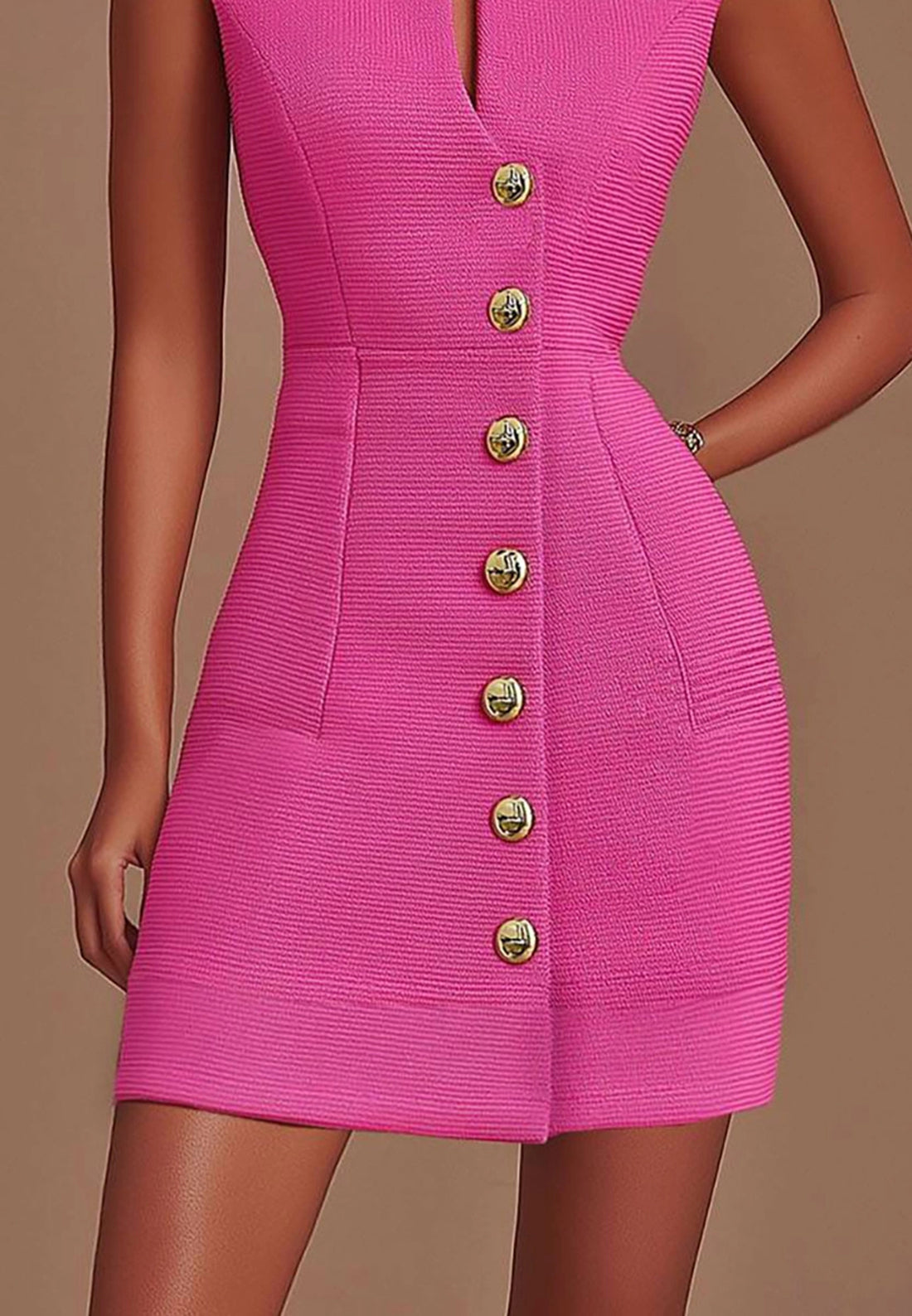 Evening Party Purple Dress Color-block Deep V Pleated Floor-Length Dress
