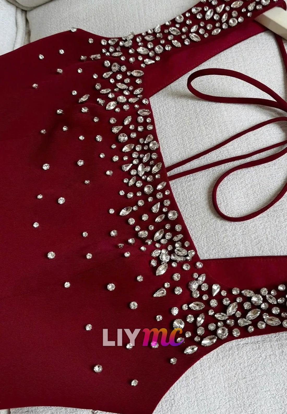Square Straps Beaded A-Line Party Homecoming Dress