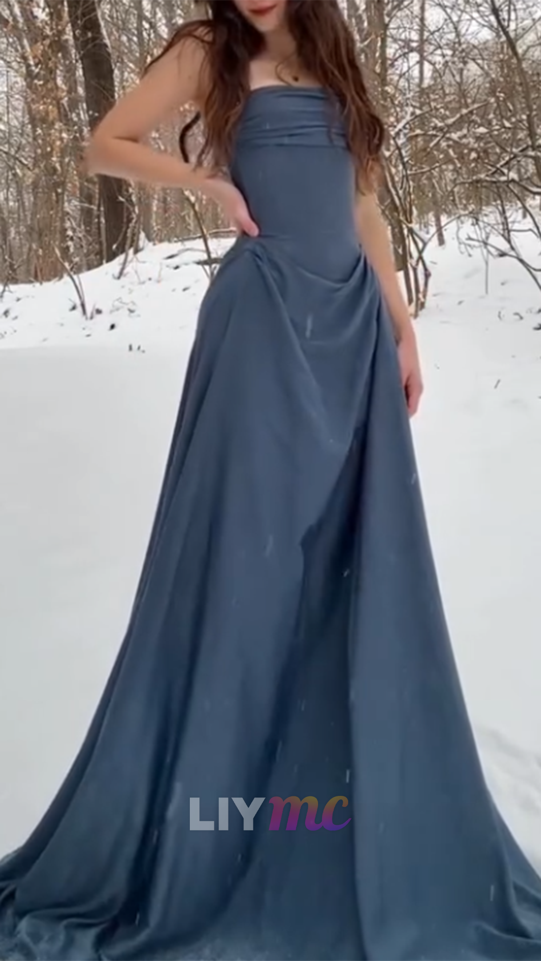 Straight Across Sleeveless A-Line Simple Prom Dress