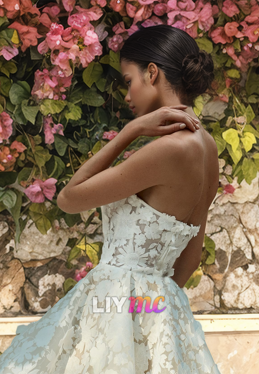 Straight Across Sleeveless Appliques Short A-Line Beach Wedding Dress