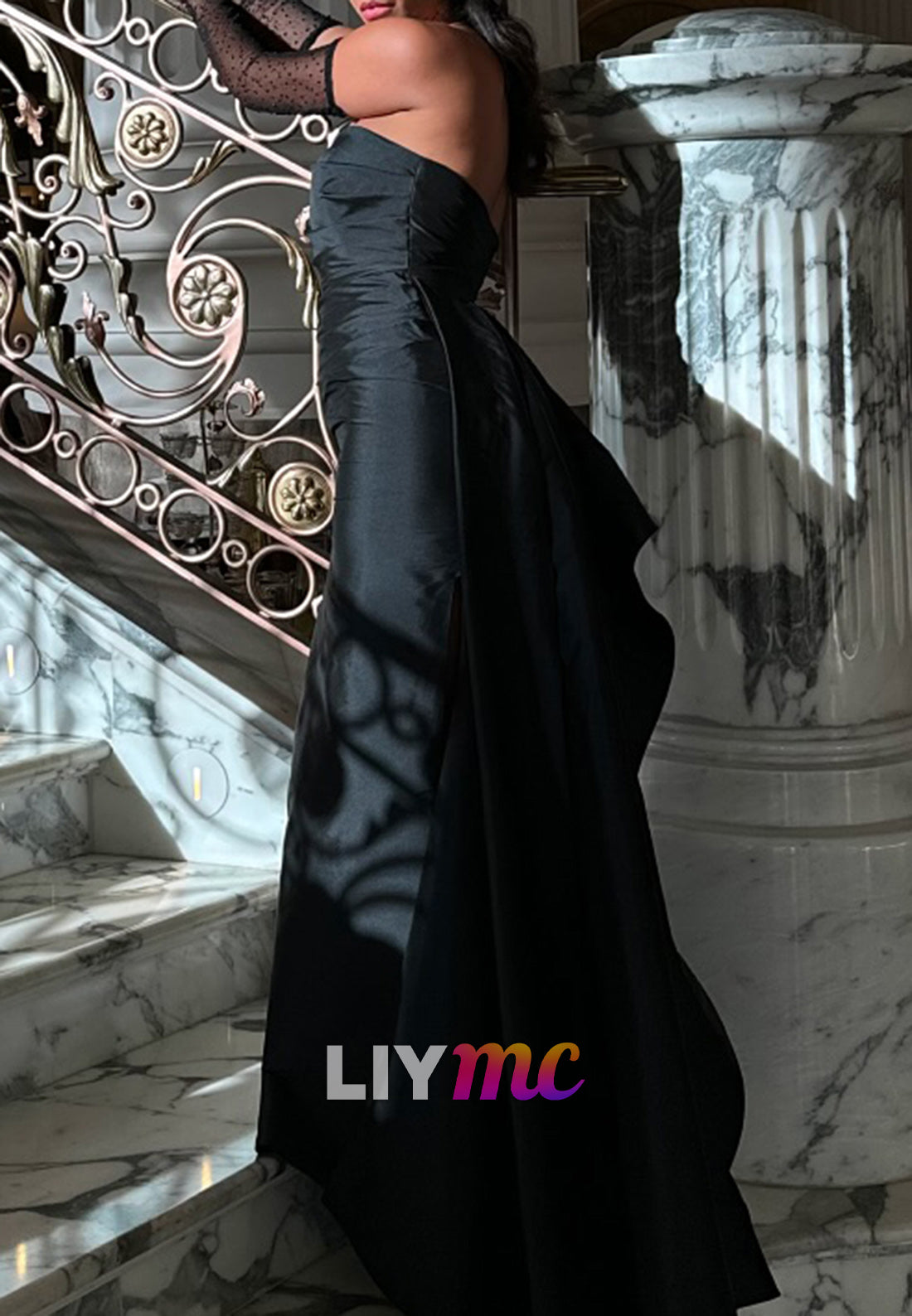 Straight Across Sleeveless Pleated Formal Sheath Party Dress