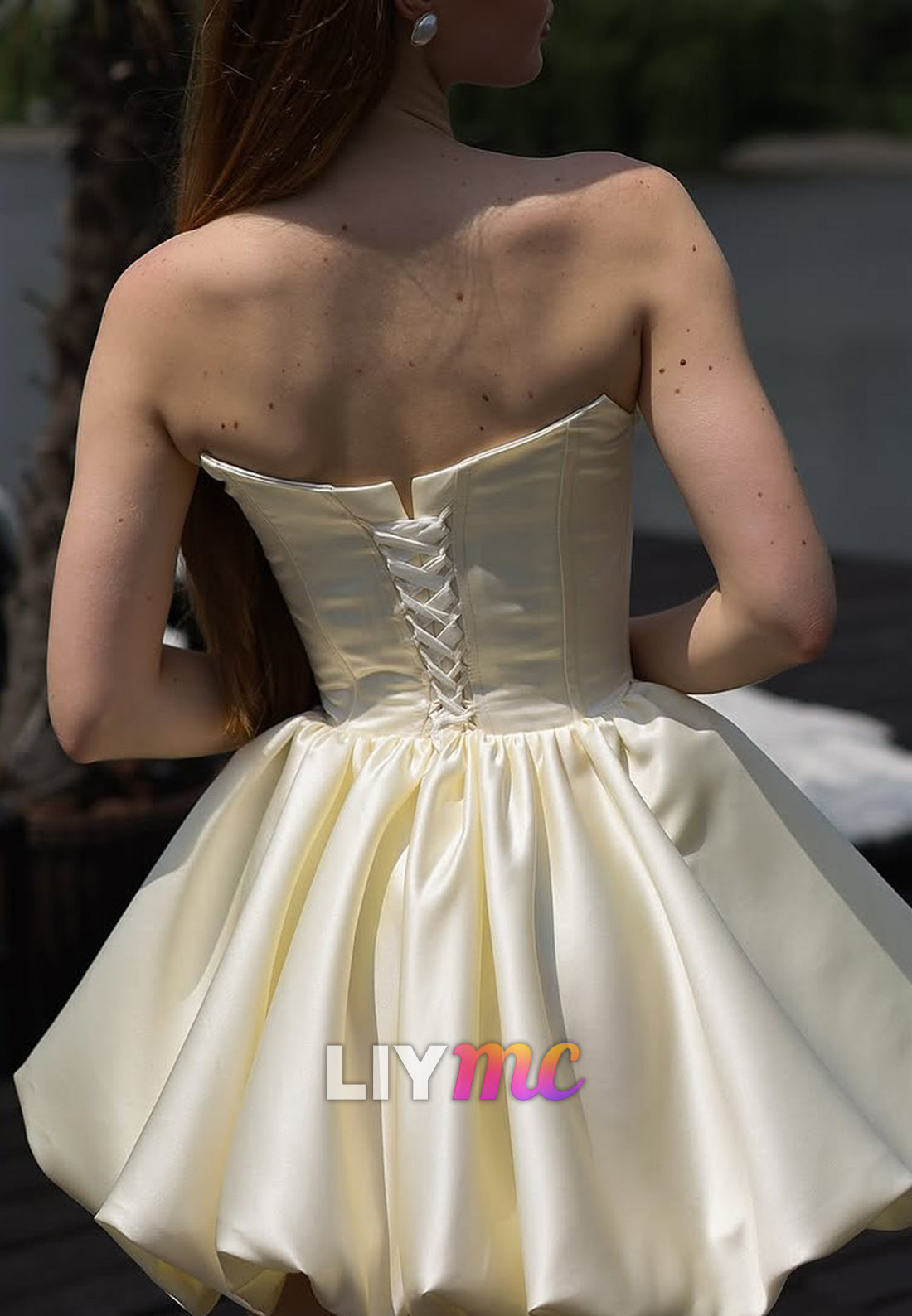 Straight Across Sleeveless Pleated Short Party Homecoming Dress