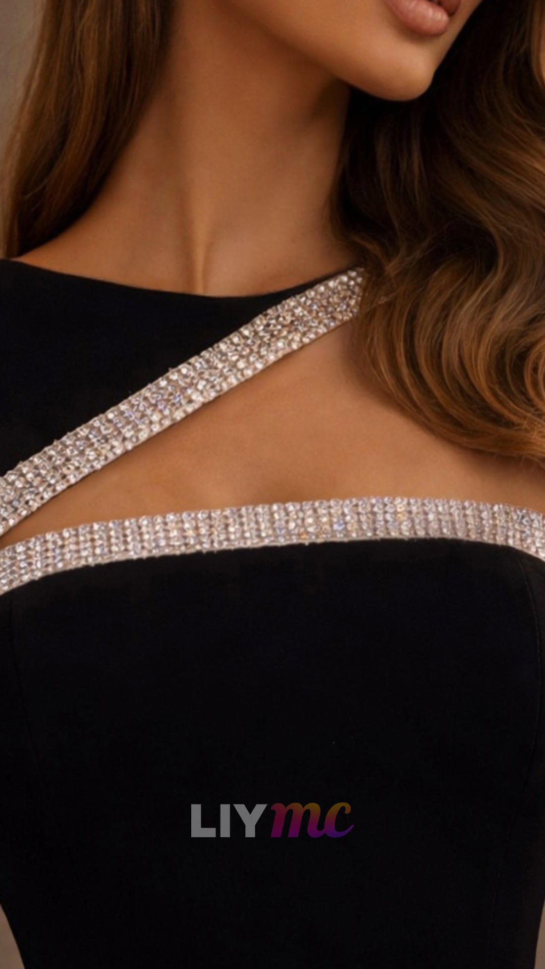 Strapless Long Sleeves Mermaid Black Evening Dress