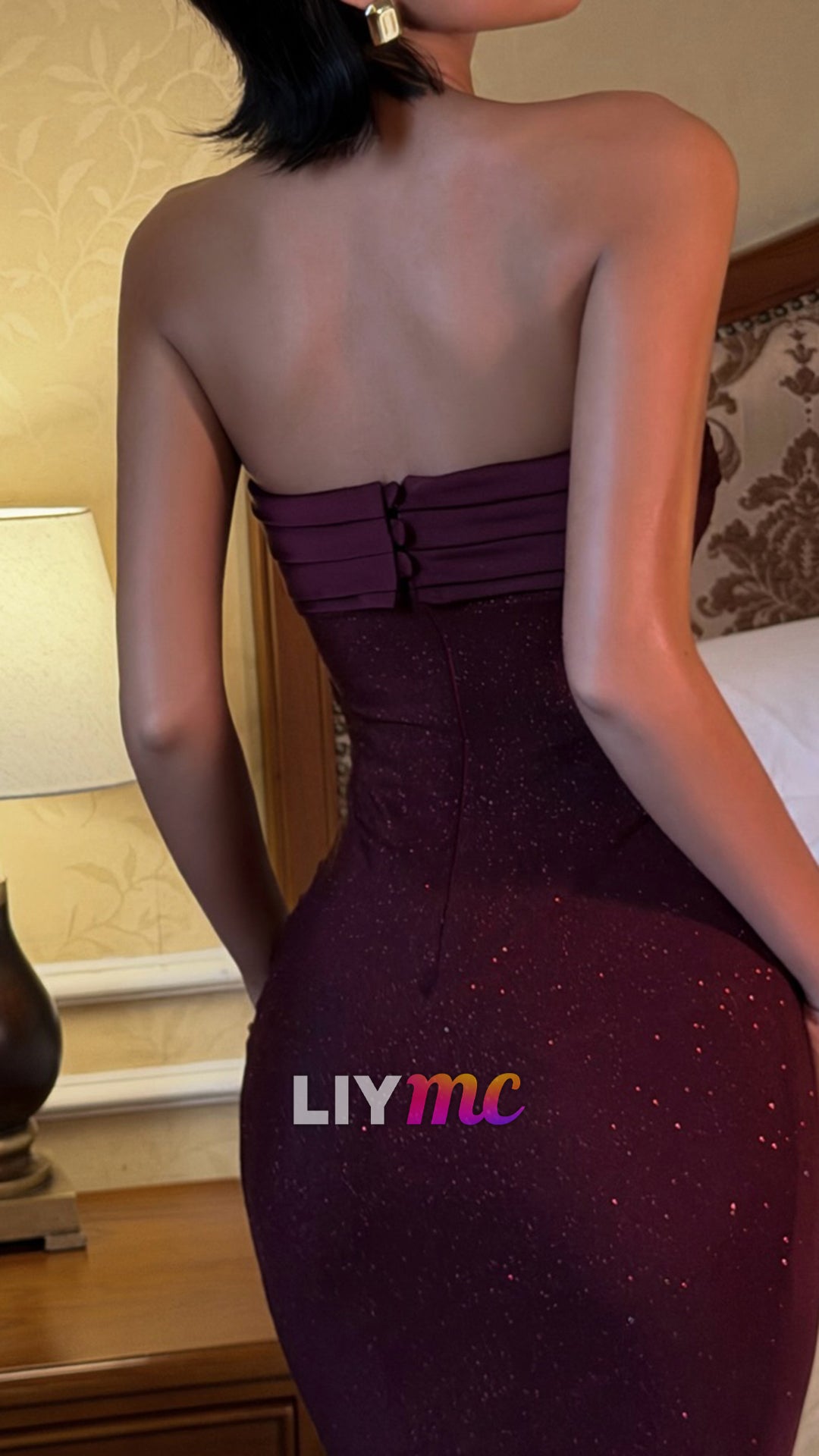 Strapless Sleeveless Mermaid Simple Prom Dress